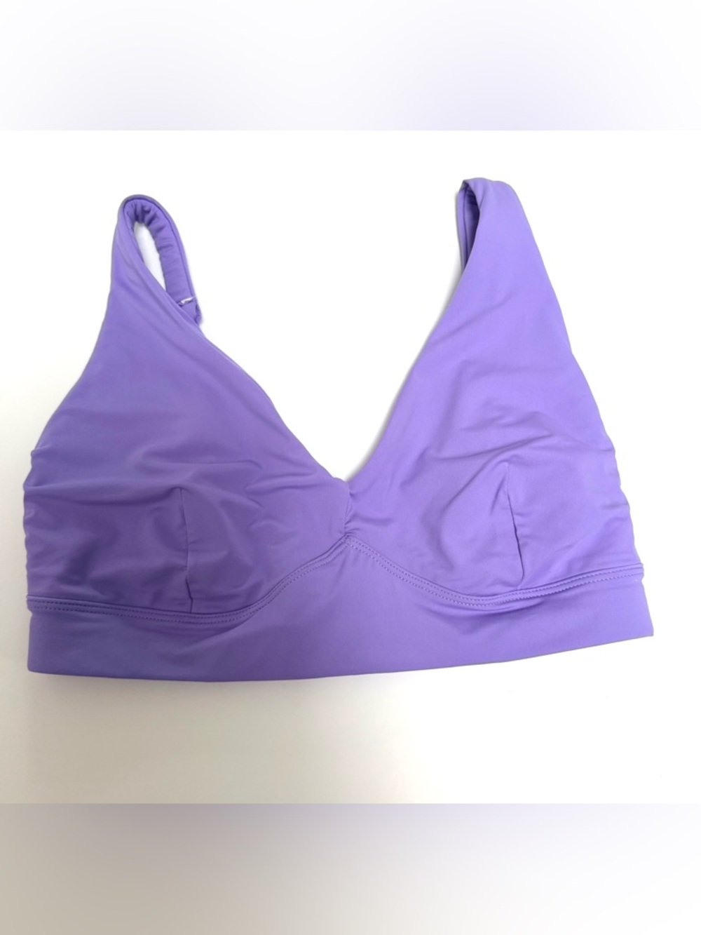 Knix Deep V Bikini Swim Top in Grape Pop S+ 32D 32DD 32E/ DDD Adjustable Straps